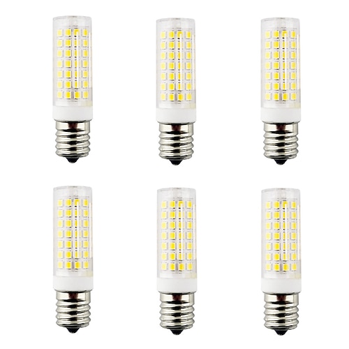 

6stk 7 W LED-kolbepærer 680 lm E17 T 88 LED Perler SMD 2835 Varm hvid Hvid 110-130 V