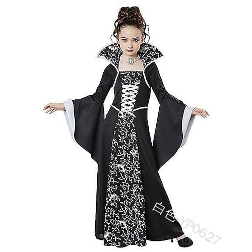 

Retro Vintage Mittelalterlich Ballkleid 17. Jahrhundert Kleid Halloween Kostüme Mädchen Kinder Kostüm Jahrgang Cosplay Party Langarm Kleid Maskerade