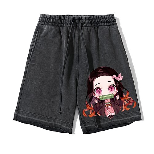 

Dämonen Jäger Kamado Nezuko Agatsuma Zenitsu Kamado Tanjiro Kurze Hosen Strandshorts Anime Grafik Streetstyle Unterhose Für Herren Damen Unisex Erwachsene Heißprägen 100% Baumwolle Casual