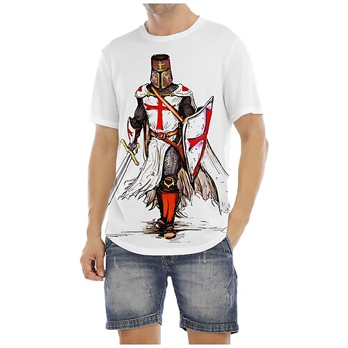 

L'ultimo templare crociato Cavalieri Templari Crociato Maglietta Cartone animato Manga Manga Grafica Maglietta Per Per uomo Per donna Unisex Per adulto Stampa 3D 100% poliestere Casual / quotidiano