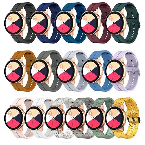 

Smart Watch Band for Samsung Galaxy Watch 5 Pro 45mm 4 Classic 42mm 46mm 3 41mm Active 2 40mm 44mm Gear Sport S3 Frontier S2 2 Neo Live Silicone Smartwatch Strap Waterproof Adjustable Women Men Sport