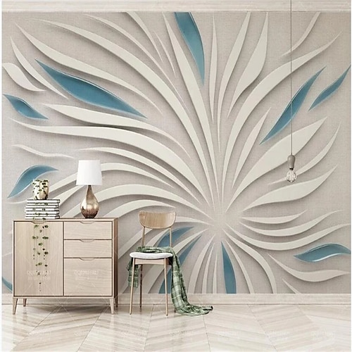 

flor blanca mural de la pared patrón de relieve papel pintado adhesivo peel and stick extraíble pvc/vinilo material autoadhesivo/adhesivo requerido decoración de la pared para la sala de estar cocina