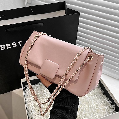 

Per donna Borsa a tracolla pelle sintetica Ufficio Giornaliero Cerniera Traspirante Duraturo Tinta unica Nero Bianco Rosa