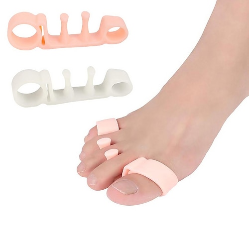 

2 unids/par protector de dedo del pie corrector de juanete de silicona protector de valgo de pulgar herramientas de uñas cuidado de los pies separador de dedos del pie esparcidor