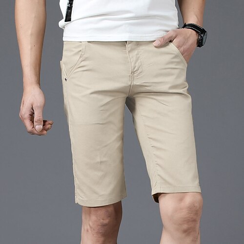 

Herre Shorts Chino Shorts Bermudashorts Lomme عادي Komfort Pustende utendørs Daglig Ut på byen Bomullsblanding Mote Gatemote Svart Marineblå