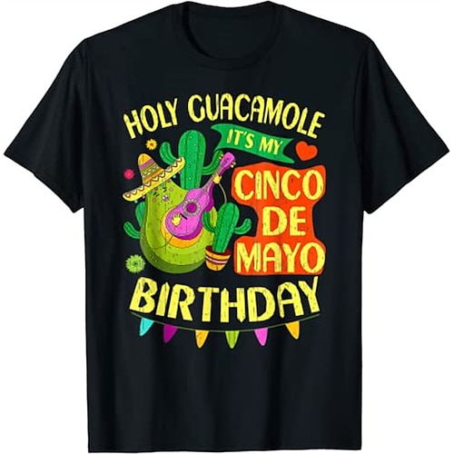 

mexicansk t-shirt cinco de mayo fiesta t-shirt print street style t-shirt til mænds kvinders unisex voksne hot stempling 100 % bomuld afslappet dagligt