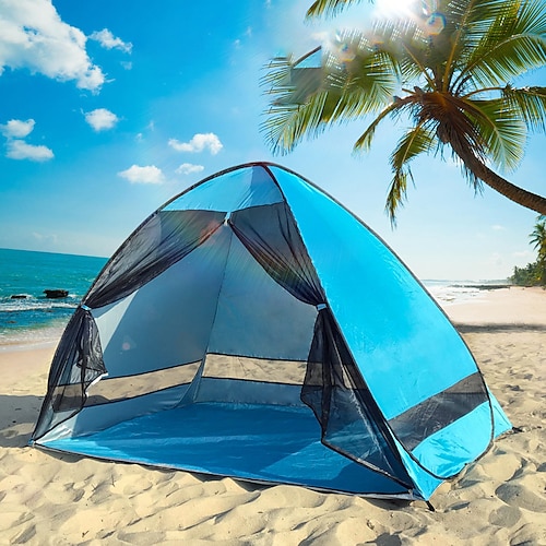 

2 persone Tenda Igloo Esterno Antivento UPF50 Resistente ai raggi UV Unico strato Tenda da campeggio 1000-1500 mm per Scalate Campeggio / Escursionismo / Speleologia Viaggi Nastro di argento