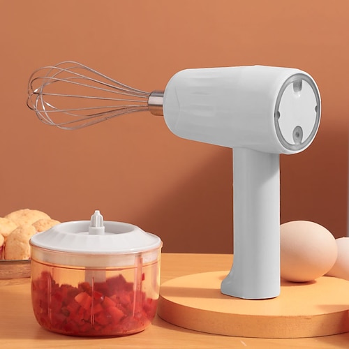 Cordless Handheld Food Processor Mixer Electric Garlic Chopper Egg Beater