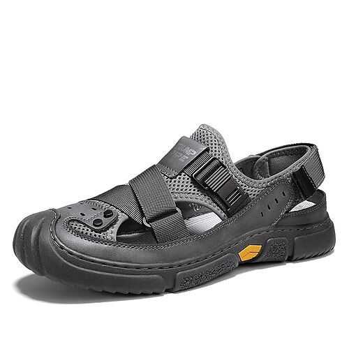 

Herre Sko Sandaler Kontor / Bedrift Penny Loafers Afslappet Daglig Gang Elastisk stof Åndbart Ankelstøvler Grå Sommer Forår