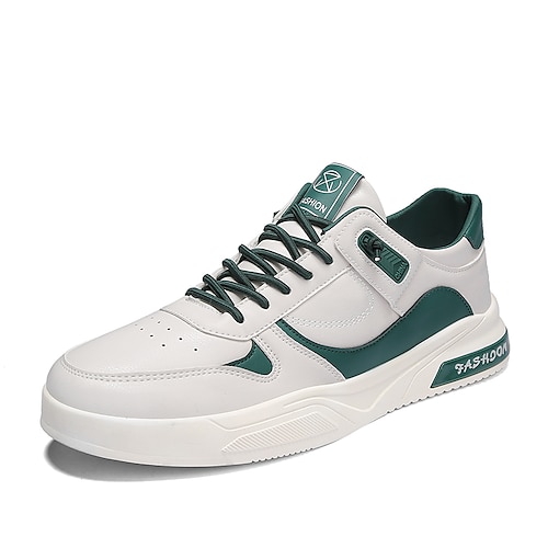 

Hombre Zapatillas de deporte Mirada deportiva Casual Deportivo Zapatos de Paseo PU Transpirable Negro / blanco Blanco / Azul Blanco y Verde Otoño