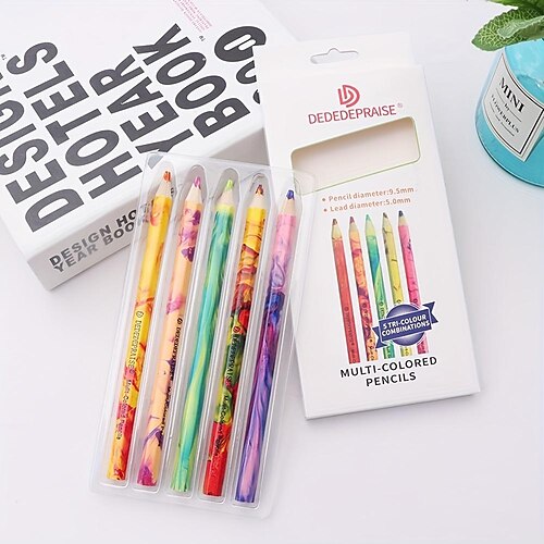 

dededepraise crayons de couleur arc-en-ciel pour enfantsCrayons de couleur arc-en-ciel pour enfants3 crayons de couleur en 1, cadeaux d'art pour enfants