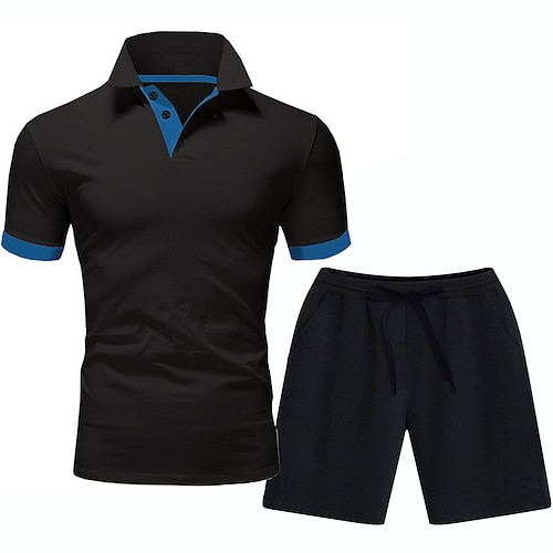 

Per uomo Impostato POLO Informale Per eventi Bavero Classico Manica corta Di tendenza Essenziale Pop art Croce Pulsante Estate Standard Nero Bianco Rosa Blu marino scuro Arancione Grigio Impostato