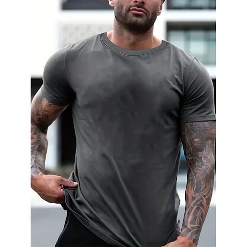 

Herre T-shirt Tee Top Vanlig Rund hals Gade Ferierejse Kort Ærme Tøj Mode Designer Basale