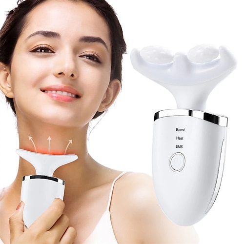 

V Line Face Ems Electric Neck Beauty Massager Led Photon Therapy Lifting Face Skin 2 Wrinkle Reduce Roller Firming Chin Dou