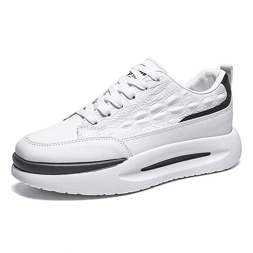 

Per uomo Scarpe da ginnastica Scarpe comfort Informale Giornaliero Footing Di pelle Traspirante Nero Bianco Primavera Autunno