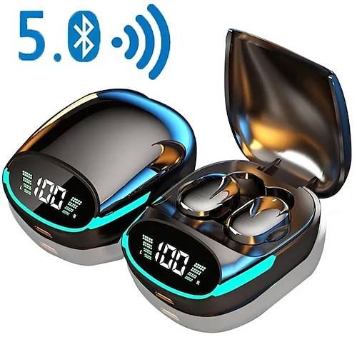 

tws trådløse ørepropper støyreduserende bluetooth gaming øretelefoner vanntette e-sport i øret hodetelefoner 9d stereo mini bluetooth headset med led display ladeboks