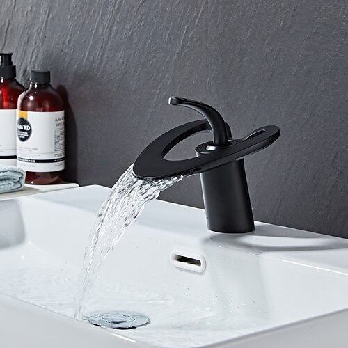 

cascade salle de bain évier mitigeur robinet monté sur le pont, mono robinets de lavabo mitigeur monobloc navire eau robinet en laiton avec tuyau chaud et froid