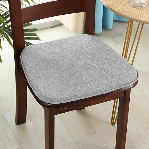 

Almofada de cadeira de jantar almofada de assento de espuma de memória antiderrapante almofada de cadeira com laços de borracha antiderrapante capa de assento em forma de u