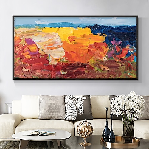 

Pinturas a óleo feitas à mão em tela decoração de arte de parede moderna abstrata faca de óleo grossa pintura decorativa minimalista para sala de estar decoração de casa enrolada sem moldura pintura