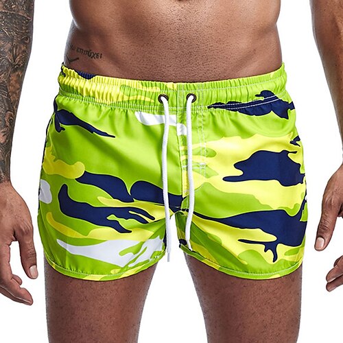 

Per uomo Costumi da bagno Pantaloncini da mare Boxer da mare Pantaloncini Stampa Mimetico Comfort Traspirante Esterno Giornaliero Per uscire Sportivo Hawaiano Verde chiaro Blu