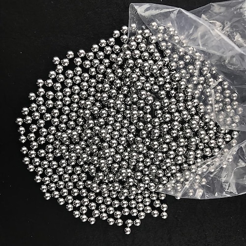 

100 pièces/paquet 6mm (0.24in) perles en acier en acier à haute teneur en carbone matériel industriel accessoires de roulement de bicyclette perles en acier précision surface brillante balle de chasse fronde