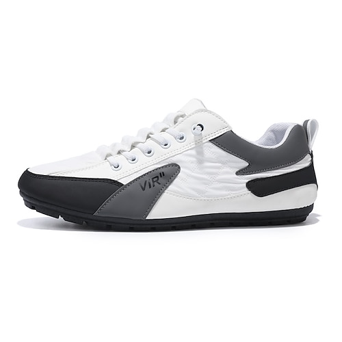 

Hombre Zapatillas de deporte Zapatos Confort Casual Exterior Diario Cuero Sintético Transpirable Verde grisáceo Negro Blanco Bloque de color Verano Primavera