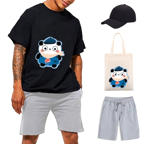 

Con animale Panda Maglietta Pantaloncini Cappellino da baseball Stampa Grafica Borsa Pantaloncini Maglietta Per Per uomo Per donna Unisex Per adulto Stampa a caldo 100% poliestere Casual / quotidiano