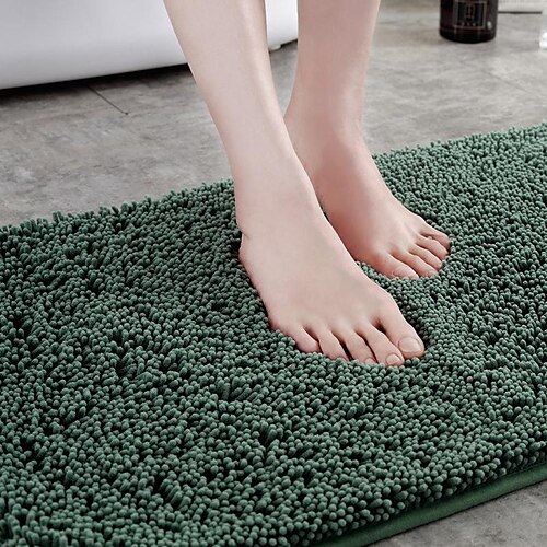 

Tapis de bain antidérapant en chenille, tapis de sol absorbant doux, tapis de porte, tapis de baignoire, tapis en microfibre à séchage rapide, support en caoutchouc, tapis lavables en machine pour sol de douche, tapis de bain pour salle de bain