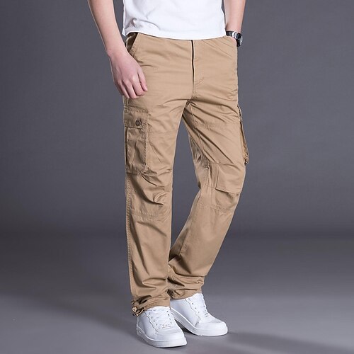 

Per uomo Pantaloni cargo Pantaloni da escursione Esterno Ripstop Traspirante Leggero Asciugatura rapida Pantalone / Sovrapantaloni Pantaloni Nero Kaki Cotone Pesca Scalate Spiaggia M L XL XXL XXXL