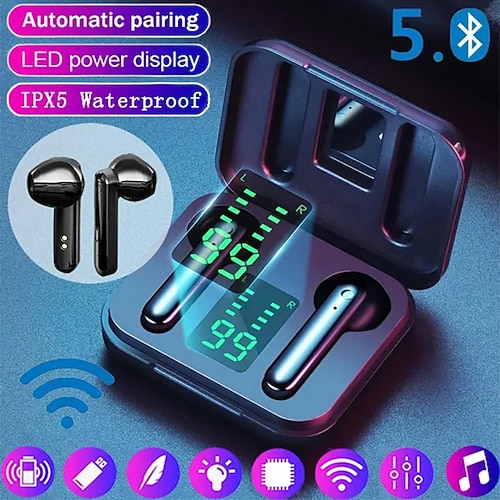 

bluetooth5.1 8d stereo sound tws bluetooth kopfhörer drahtlose bluetooth ohrhörer wasserdichte sportkopfhörer geräuschunterdrückende kopfhörer mit led-anzeige ladekoffer