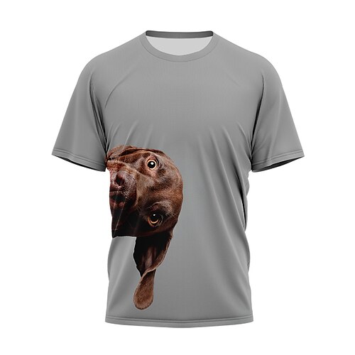 

Dyr Hund T-skjorte Tegneserie Manga Animé Graphic T-Trøye Til Herre Dame Unisex Voksne 3D-utskrift 100% Polyester Fritid / hverdag