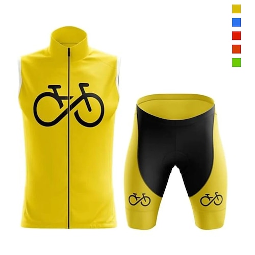 

21Grams Herre Sykkeljersey med shorts Kortermet Fjellsykling Veisykling Gul Rød Blå Grafisk Sykkel Treningsdrakt 3D Pute Pustende Fukttransport Tilbake Lomme Hurtigtørkende Polyester Spandex sport