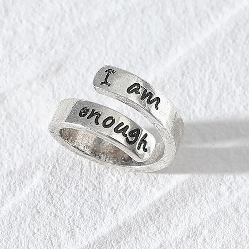 

1 pc Anello For Per donna Compleanno Strada Giornaliero Lega Alfabetico