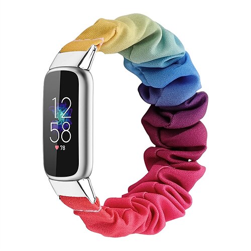 

Pulseira de Smartwatch Compatível com Fitbit Luxe Tela Relógio inteligente Alça Feminino Elástico Banda Scrunchie Substituição Pulseira