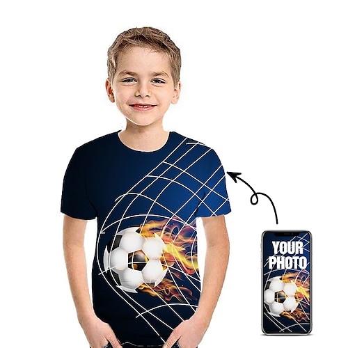 

Infantil Para Meninos dia das Bruxas Camisa Gráfico Festa Impressão 3D Manga Curta Crewneck Legal 4-12 anos Outono impressão personalizada