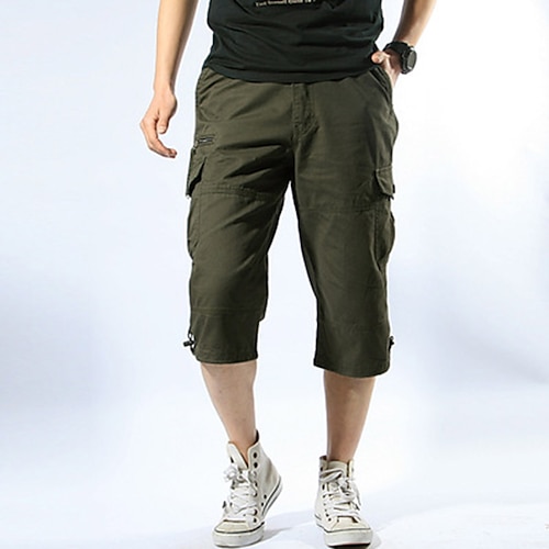 

Homme Short cargo Capri Short Cargo Short Pantalons Capri Poche Plein Confort Respirable Extérieur du quotidien Sortie Mode Décontractées Camouflage noir Noir