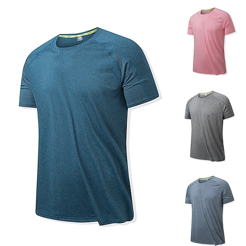 

Per uomo T-shirt da escursione Manica corta Girocollo Maglietta Esterno Traspirante Morbido Asciugatura rapida Poliestere Grigio scuro blu navy Rosa Pesca Scalate Spiaggia