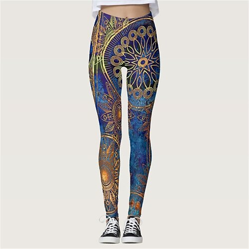 

Per donna Leggings per lo yoga Fasciante in vita Sollevamento dei glutei Vita alta Yoga Fitness Allenamento in palestra Leggings corti Pantaloni Floreale Nero Giallo Blu Gli sport Abbigliamento