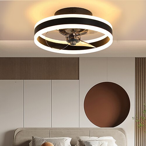 

ventilatori da soffitto con luci ventilatore da soffitto per interni a basso profilo da incasso, ventilatori da soffitto senza lama dimmerabili da 18,7 con telecomando, smart 3 colori 6 velocità