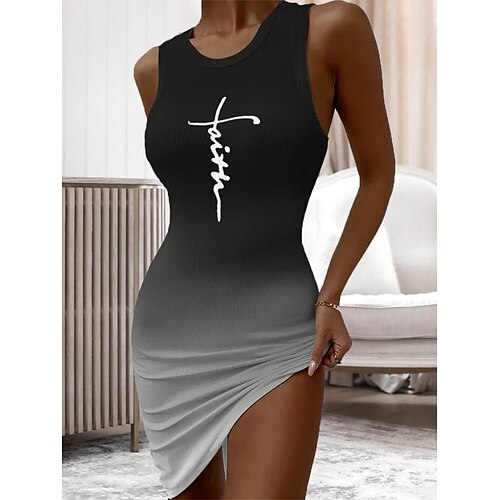 

Per donna Pigiami Camicia da notte Camicia per dormire Vestiti Gradiente Semplice Informale Morbido Interni Giornaliero Da mare Poliestere Traspirante Girocollo Senza maniche Vestiti Estate Primavera