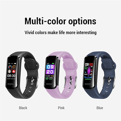 

TK30 Smartklokke 0.96 tommers Smart armbånd Smartwatch blåtann Temperaturovervåking Skritteller Samtalepåminnelse Kompatibel med Android iOS Dame Herre Lang ventetid Håndfri bruk Vanntett IP 67 20mm