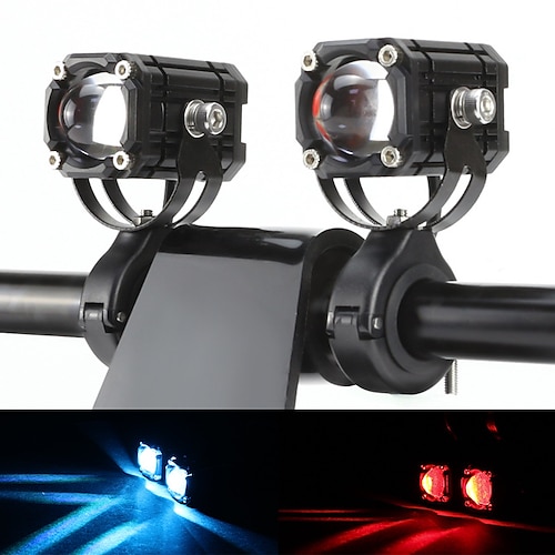 

2 Pack Motorcycle Driving Lights 20W Amber White Fog Lights 4 Modes LED Pods Spotlight Universal Offroad Lights for Motorcycle Truck Car Boat Auxiliary Lights