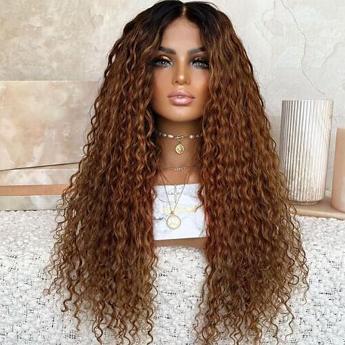 

Capelli vergini non trattati 13x4 Pizzo Frontale Parrucca Parte di mezzo Brasiliano Riccio Multicolore Parrucca 130% 150% Densità dei capelli con i capelli del bambino Capelli schiariti Attaccatura