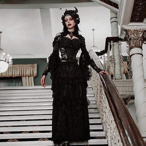 Gothic Lolita Y2K Year 2000 Masquerade Shawls Witch Goth Girl