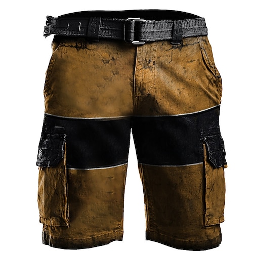 

Herre Cargoshorts Shorts Shorts til turbruk Multi lomme Fargeblokk Anvendelig Kort utendørs Daglig Designer Fritid Militærgrønn Rød