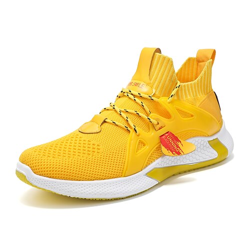 

Per uomo Scarpe da ginnastica Scarpe Flyknit Informale Giornaliero Tessitura volante Traspirante Nero Bianco Giallo Estate Primavera