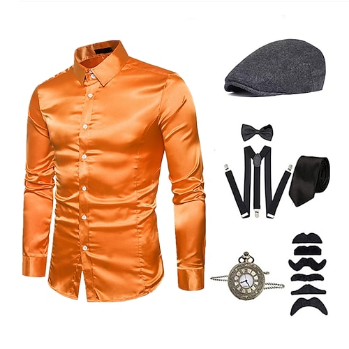 

Il grande Gatsby Retrò vintage Ruggenti anni '20 1920s Top o camicia Per uomo Costume Vintage ▾ Cosplay Feste Foulard