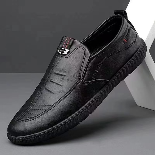 

Per uomo Mocassini e Slip-Ons Mocassini in cuoio Lavoro Giornaliero Footing PU Impermeabile Nero Marrone Primavera Autunno