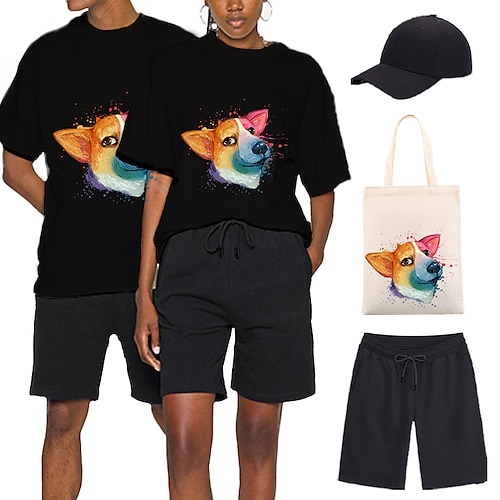 

Animal Perro T-Shirt Bermudas Gorra de Béisbol Estampado Gráfico Maleta Pantalones cortos Camiseta Para Hombre Mujer Unisexo Adulto Estampado en caliente 100% Poliéster Casual Diario