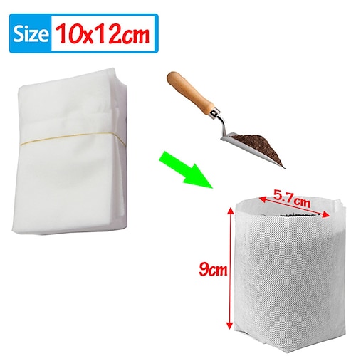 Biodegradable Nonwoven Fabric Nursery Plant Grow Bags Seedling Growing  Planter Planting Pots Garden Eco-Friendly Ventilate Bag